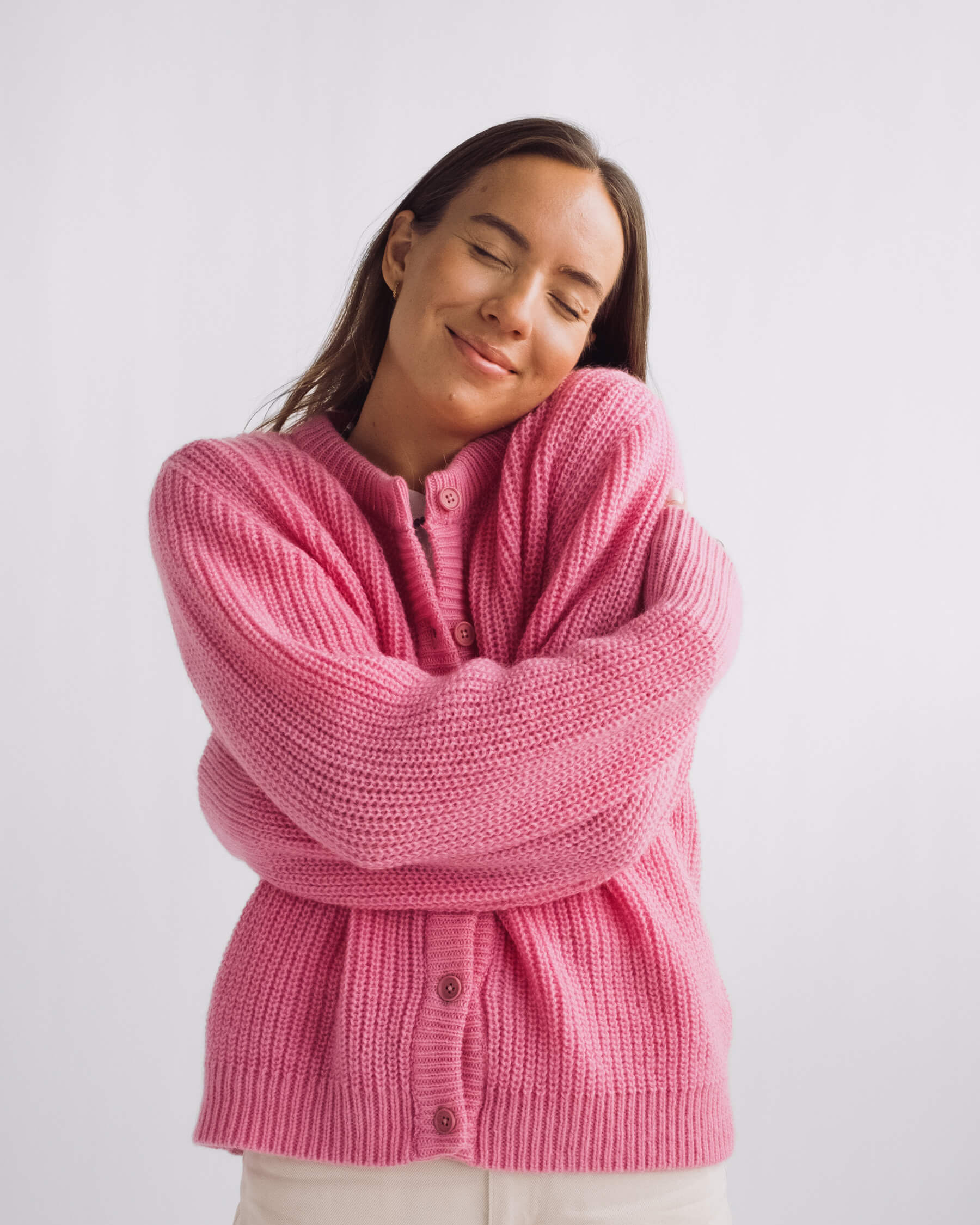 Woolish mohair cardigan is warm, soft, and a responsible choice from recycled materials