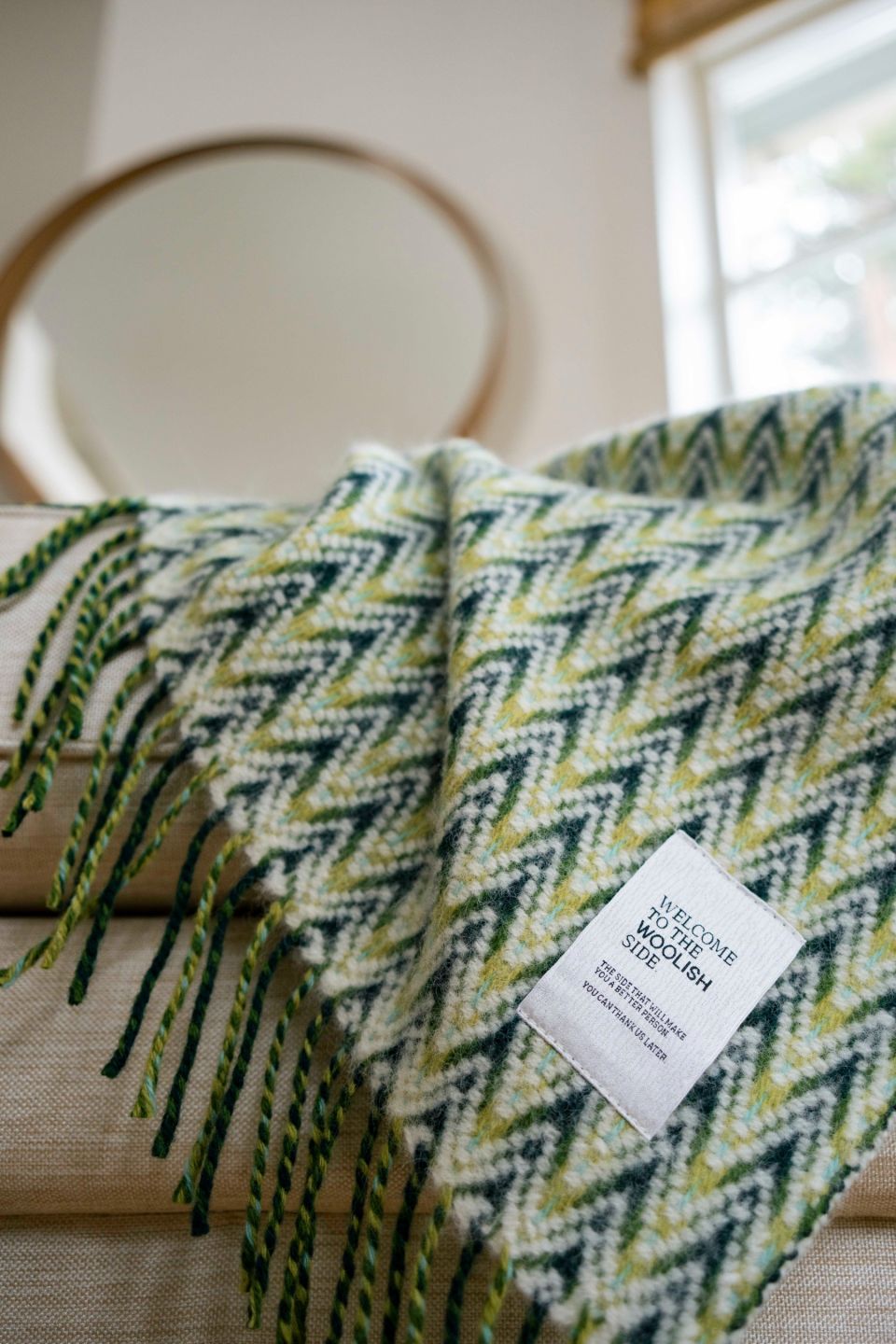 Amai wool throw green