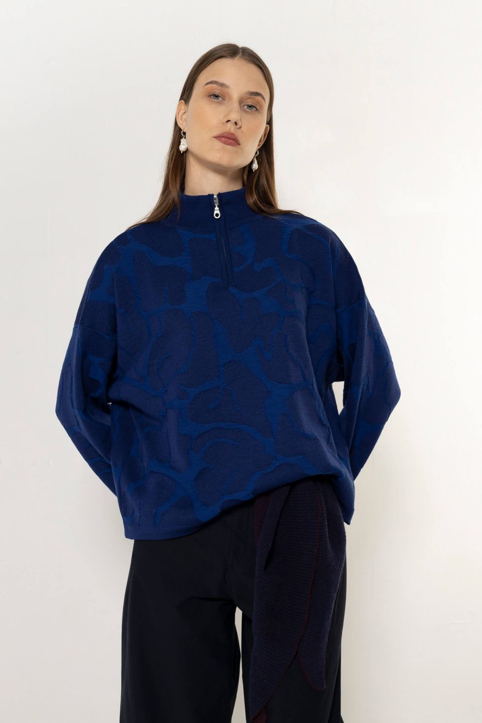 Aura merino sweater dark blue