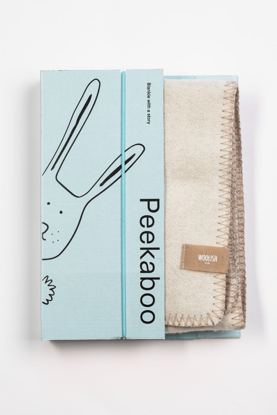 Bunny merino baby blanket beige