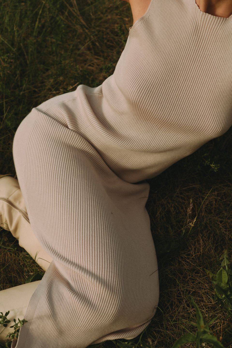 Eva tencel-merino dress beige