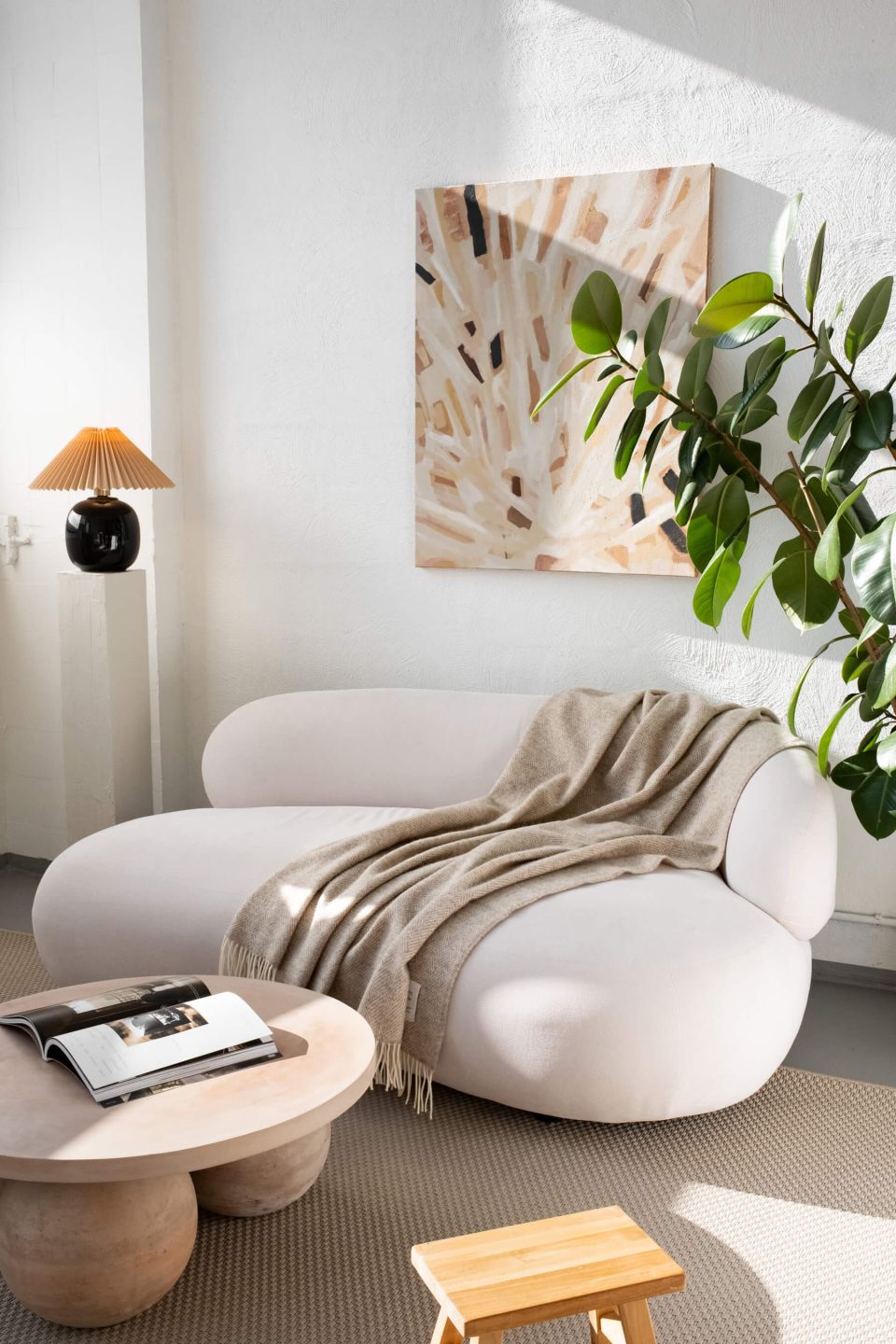 Hera wool throw beige