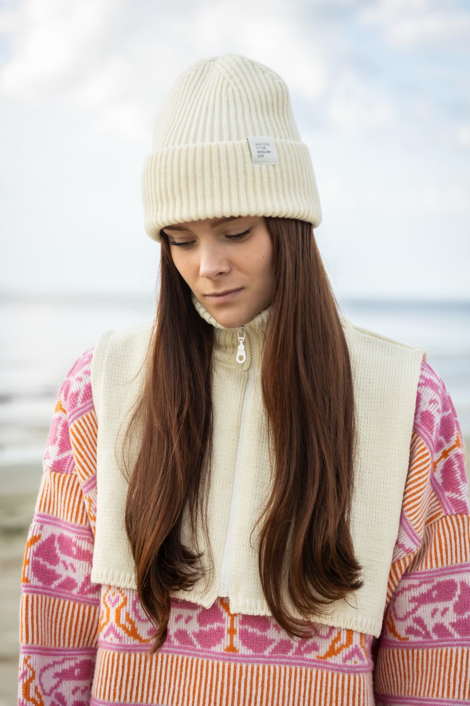 Hiro merino hat white 