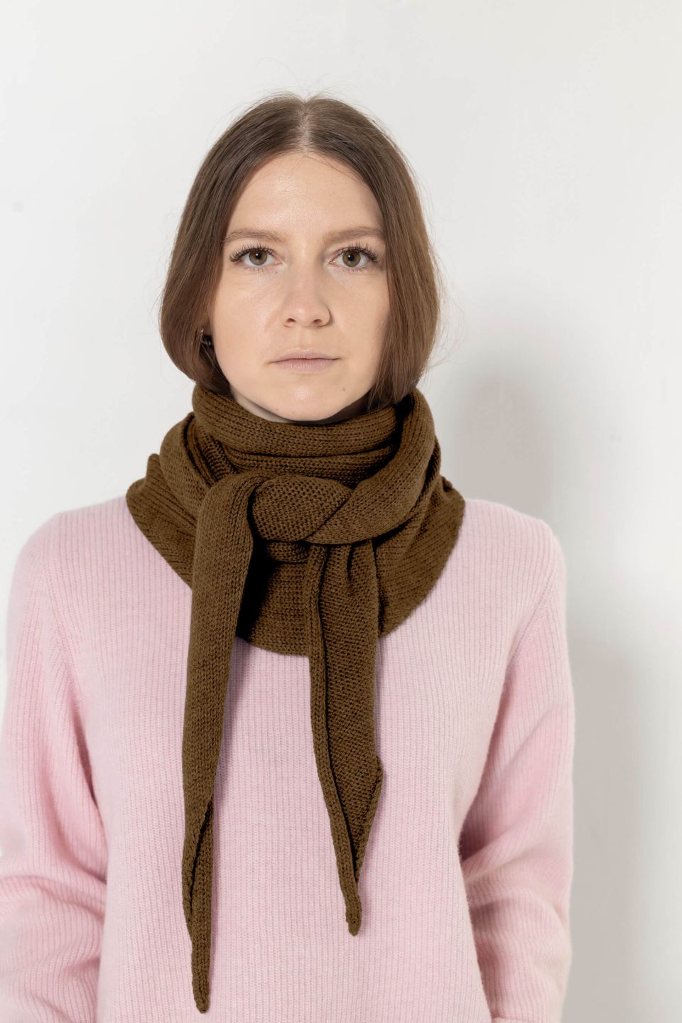 Iggy merino scarf brown