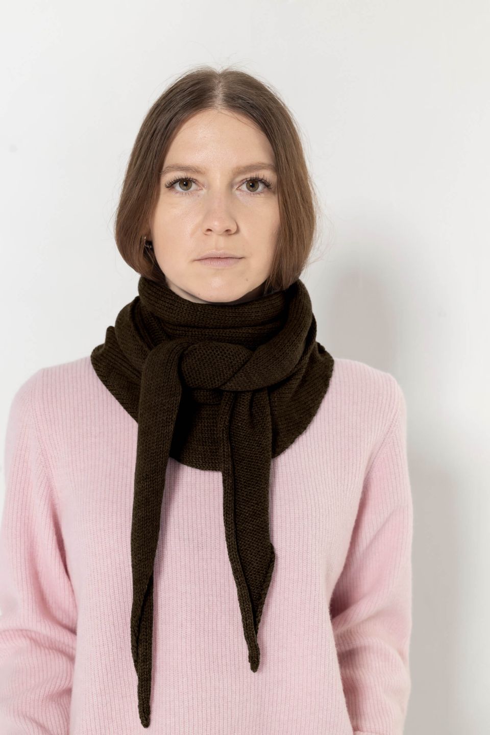 Iggy merino scarf brown