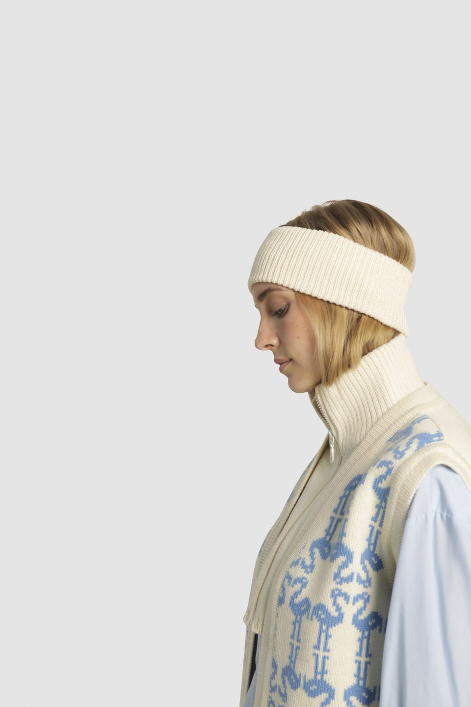 Iida merino headband white