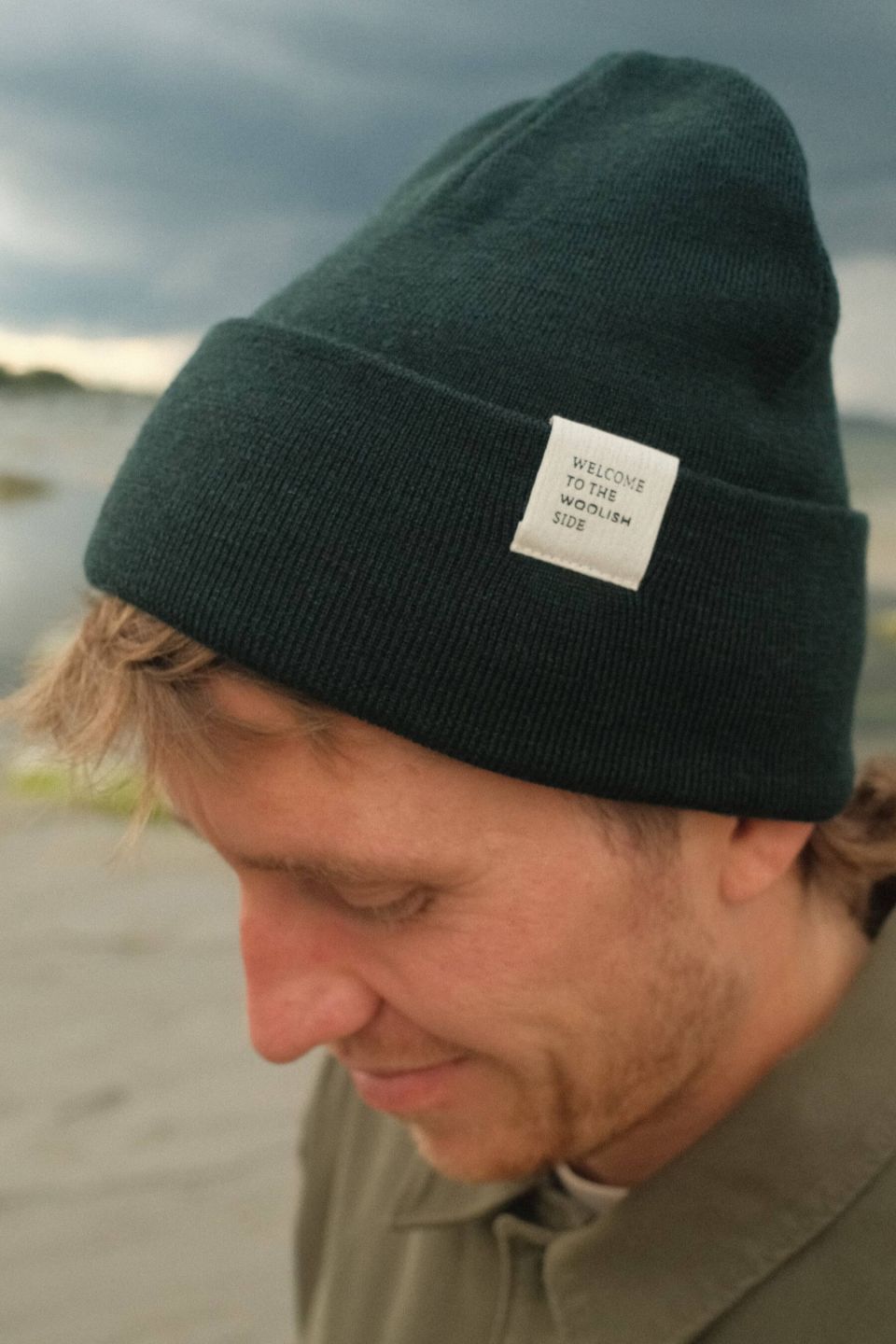 Iki merino beanie emerald green