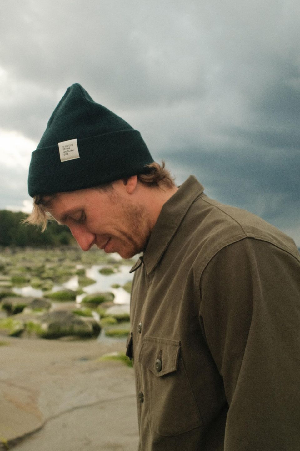 Iki merino beanie emerald green