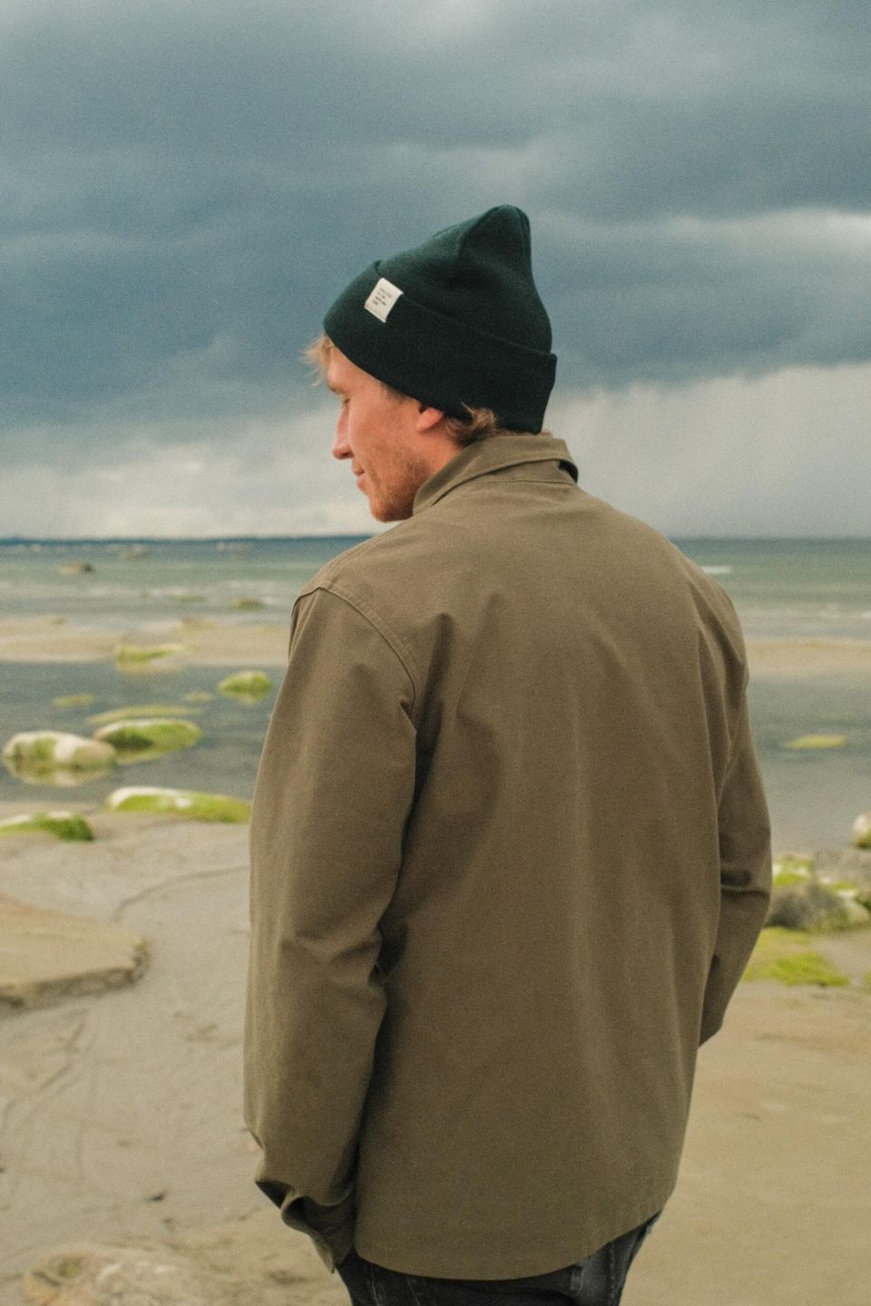 Iki merino beanie emerald green