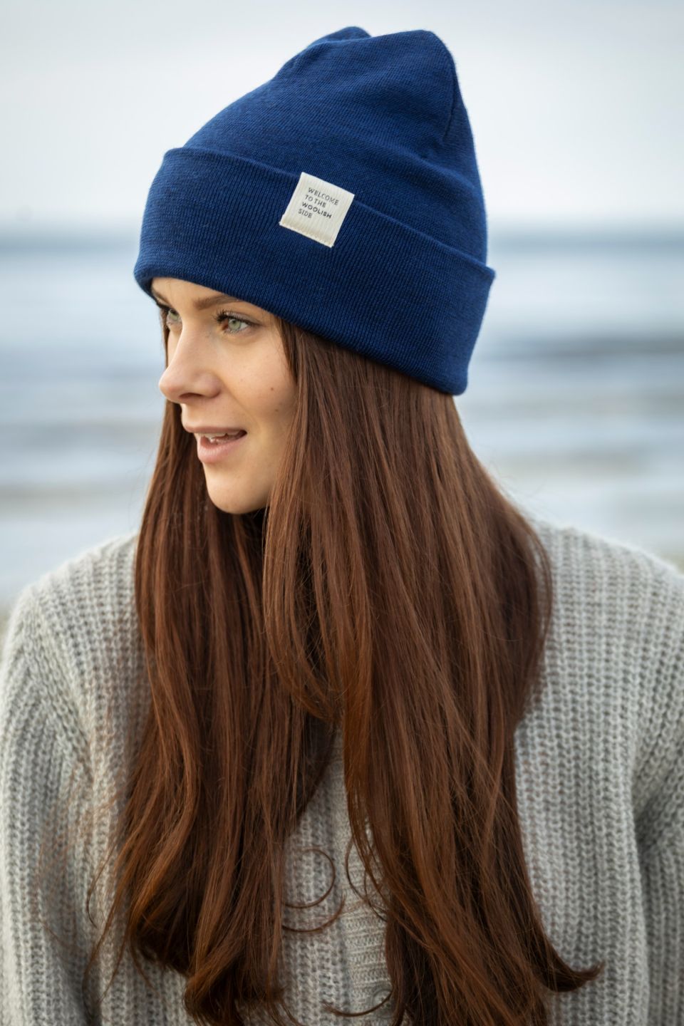 Iki merino beanie marine blue