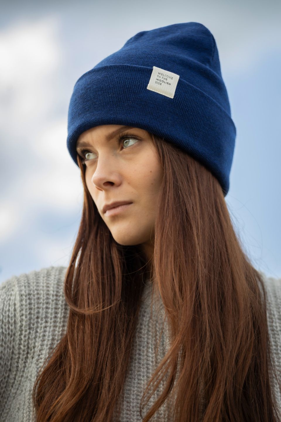 Iki merino beanie marine blue