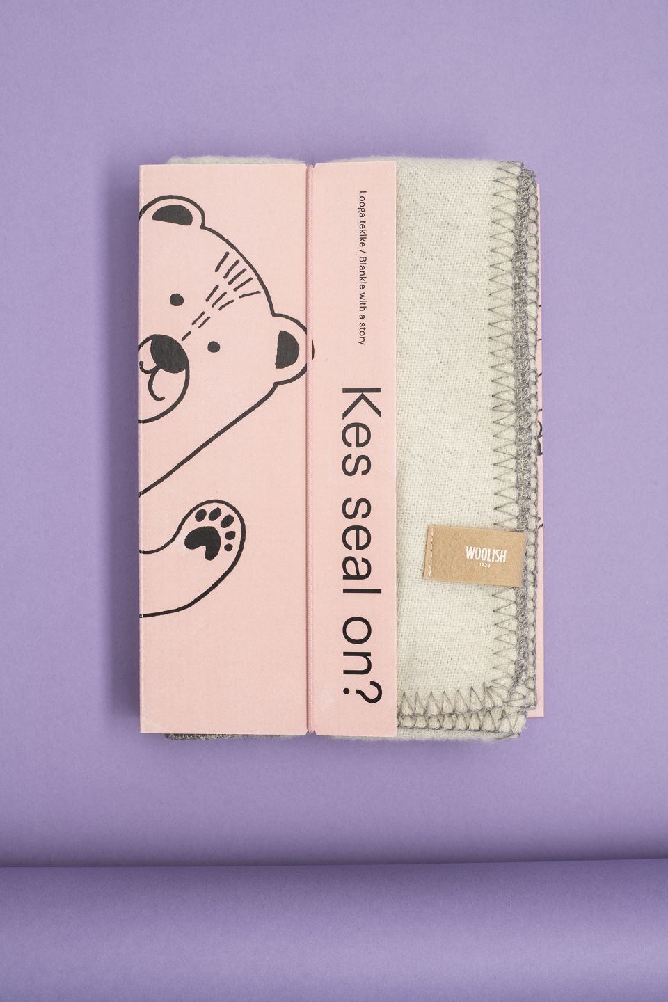 Teddy merino baby blanket grey