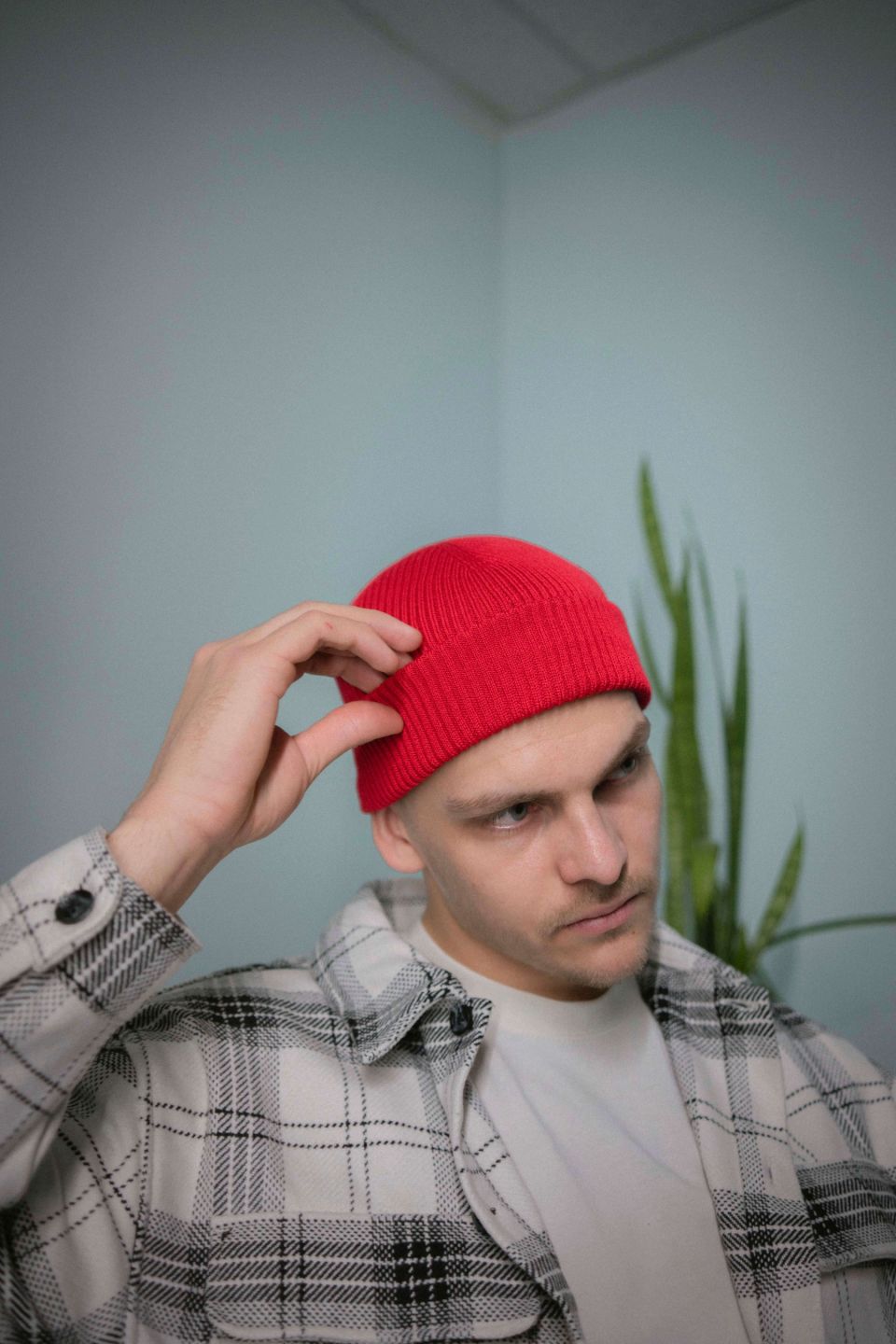 Isu merino beanie red