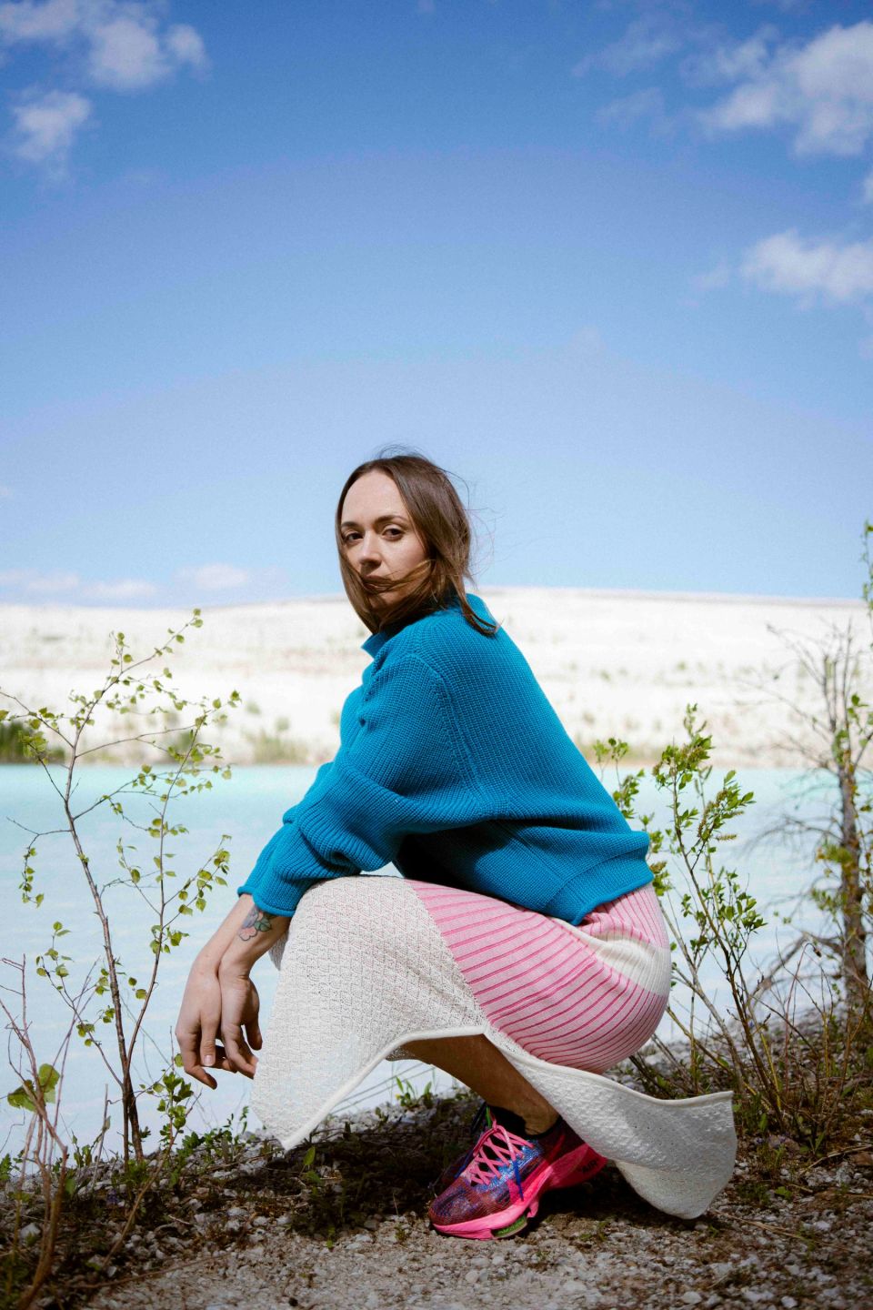 Kamakura merino sweater azure blue