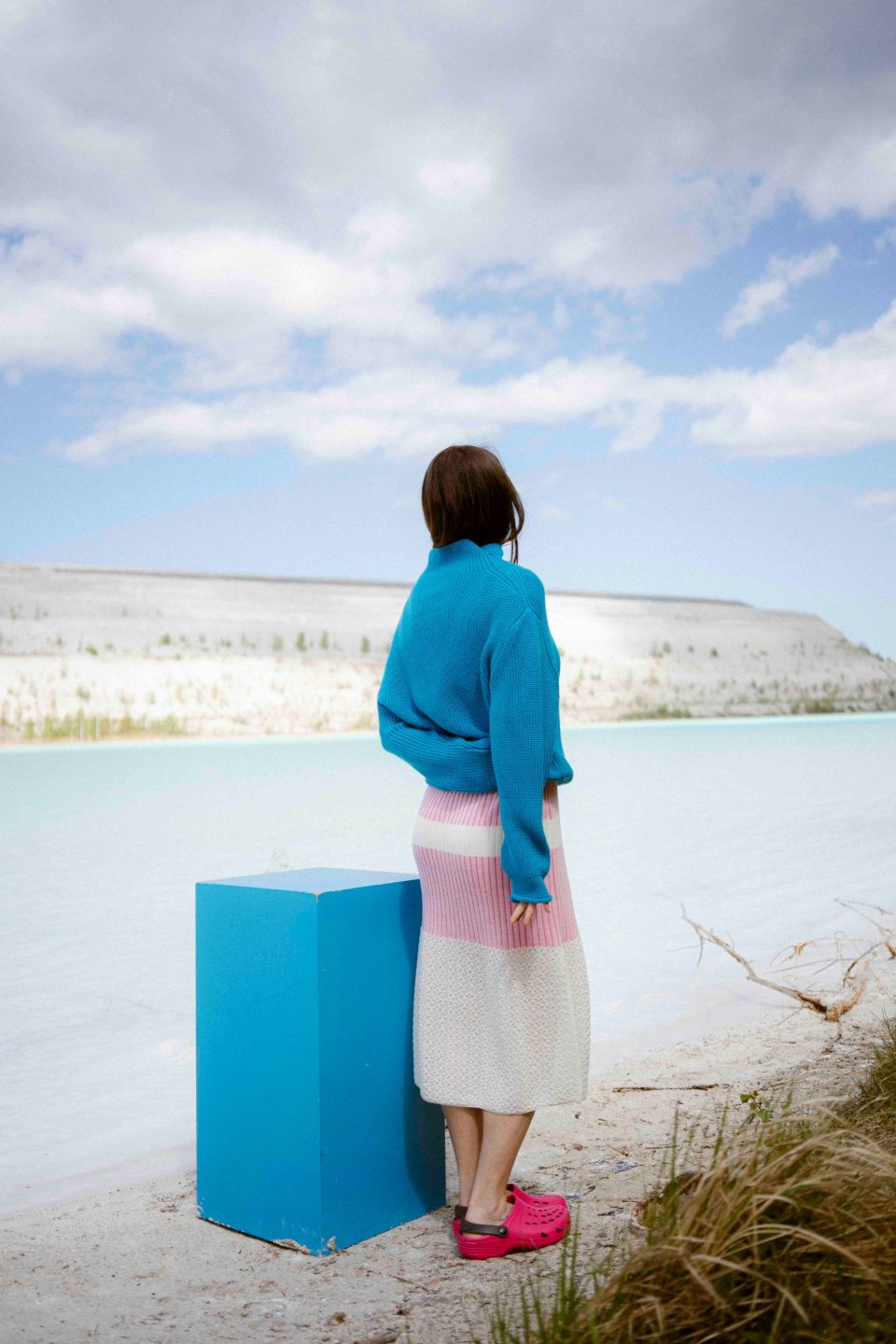 Kamakura merino sweater azure blue