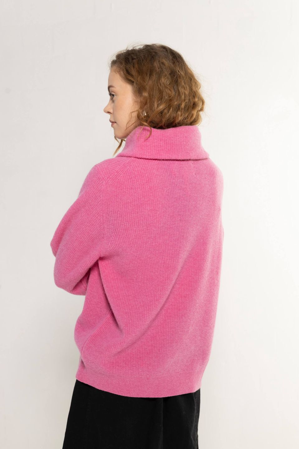 Kea zipper merino sweater pink