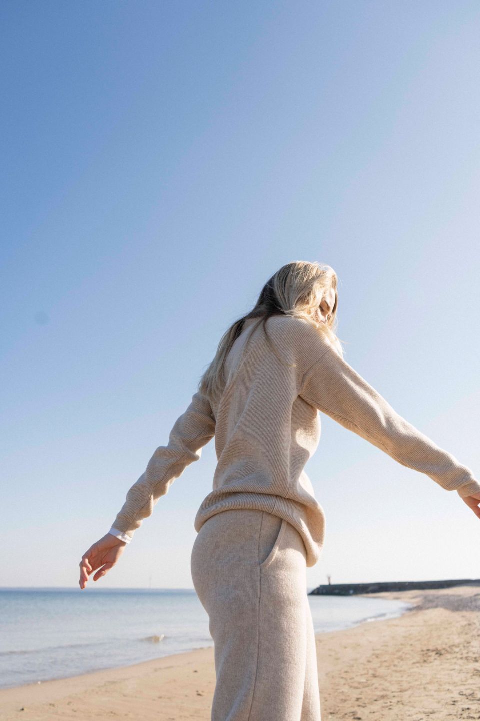 Kea zipper merino sweater oatmeal