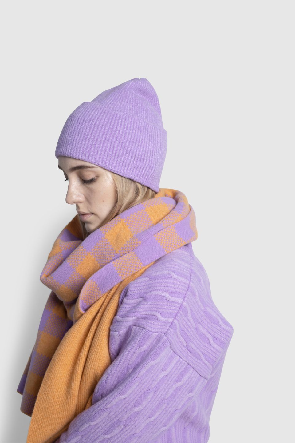 Lara merino hat purple