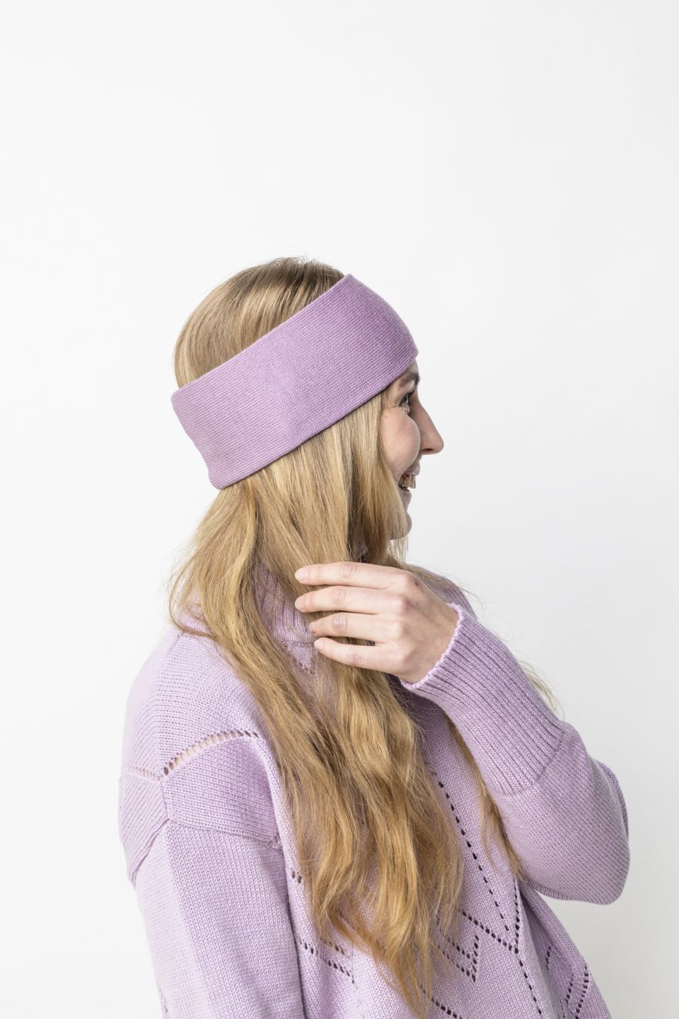 Loe merino headband violet