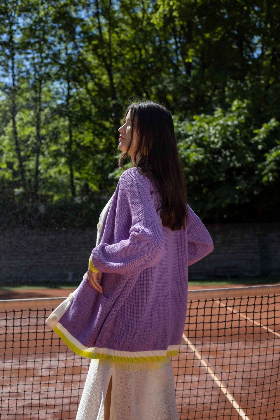 Lemon Sour cardigan violet