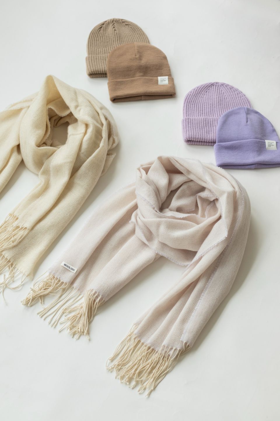 Luma merino scarf light beige