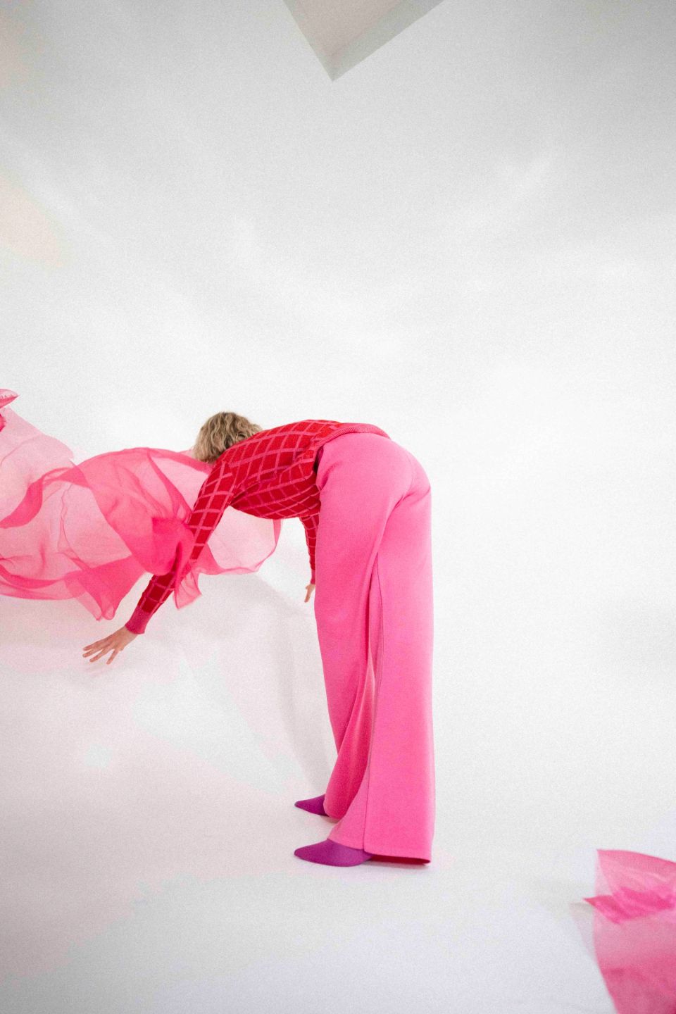 Izumi merino trousers pink