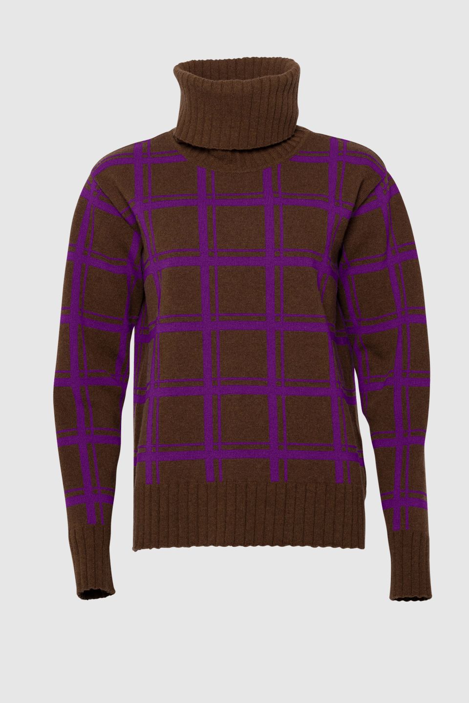 Sato merino turtleneck sweater brown