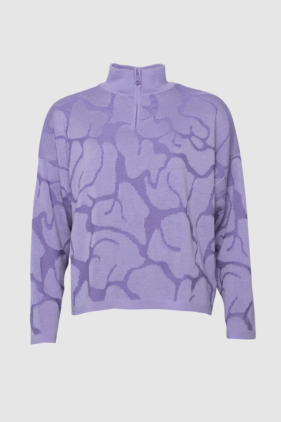 Aura merino zipped sweater violet
