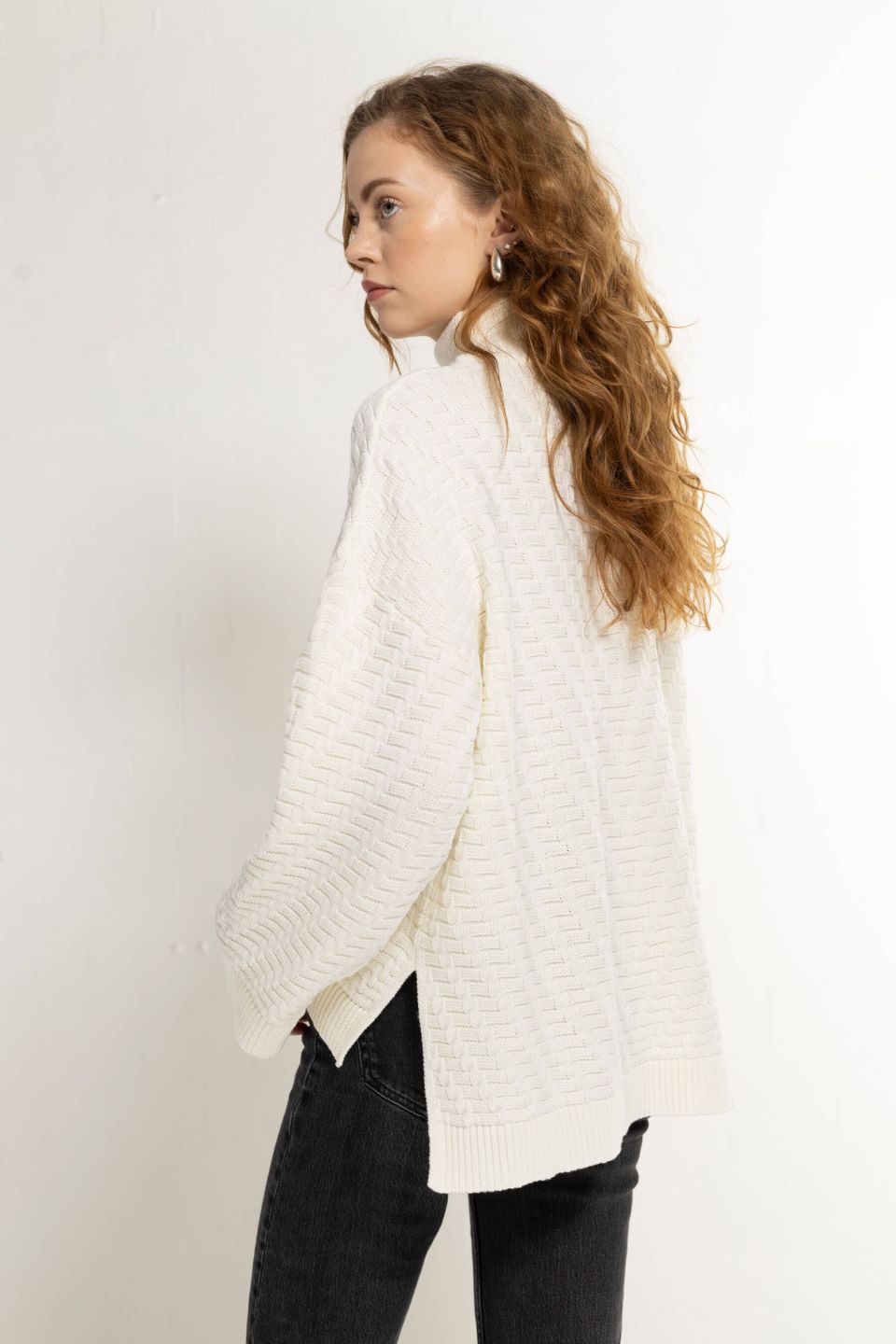 Taika merino sweater white