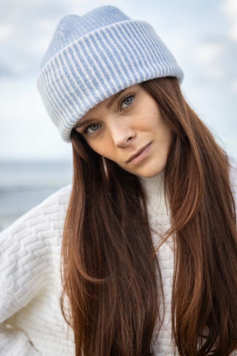 Nelli merino hat light blue