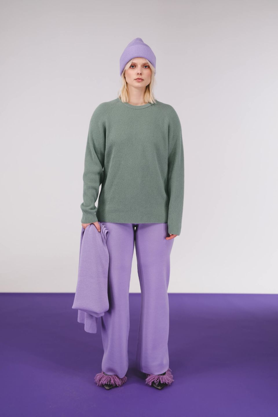 Oita merino sweater sage green