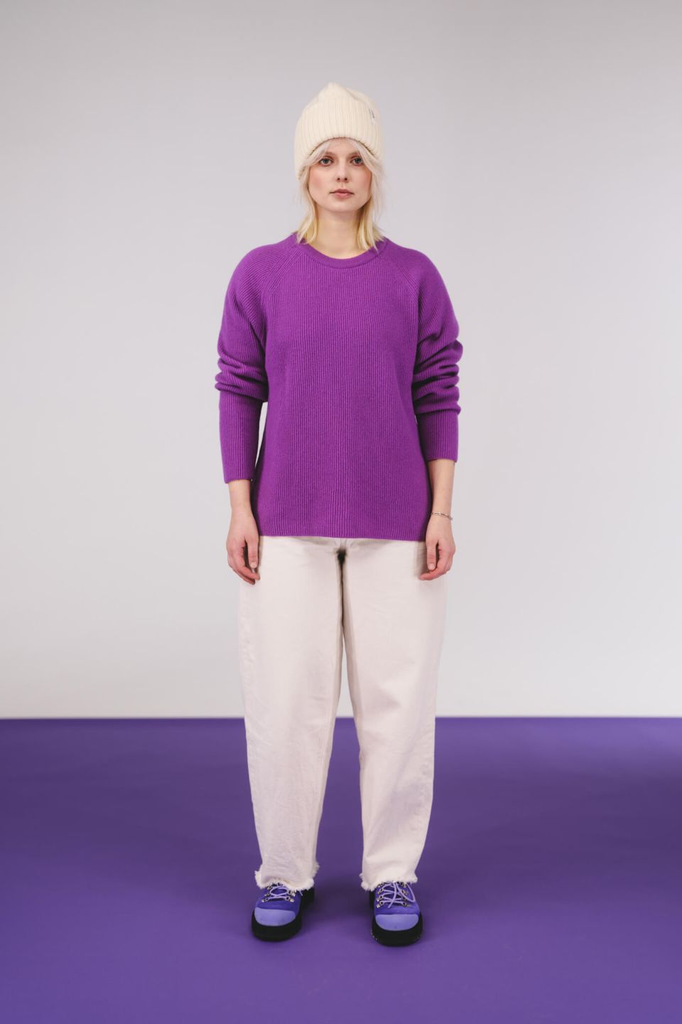 Oita merino sweater purple
