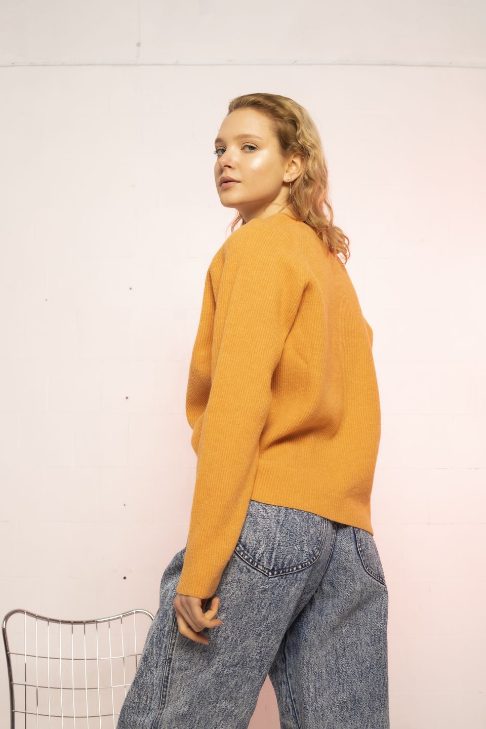 Oita merino sweater orange