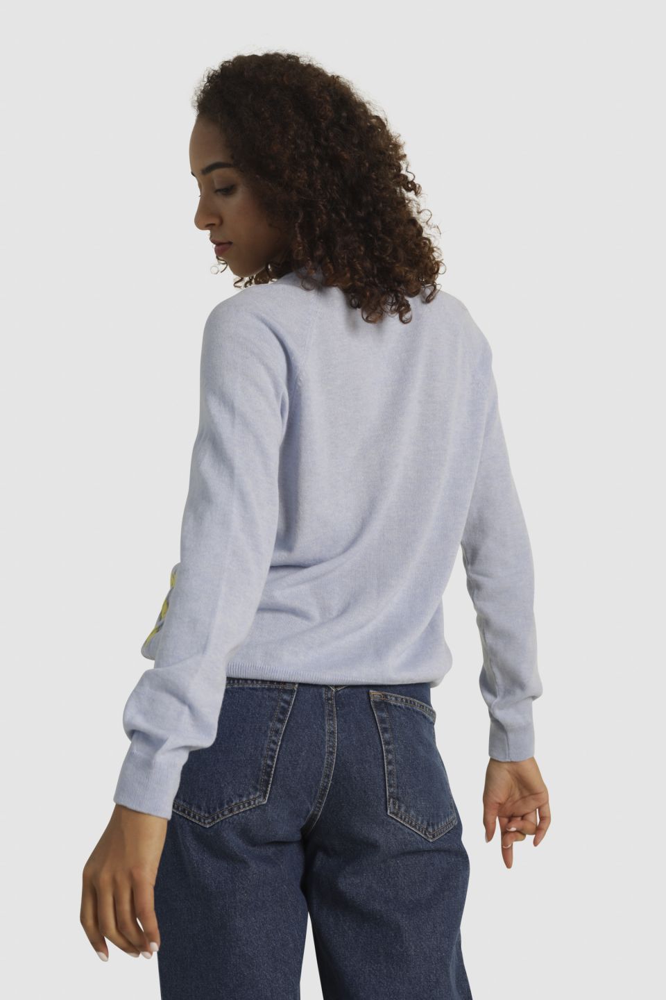 Pia merino cardigan ice water blue