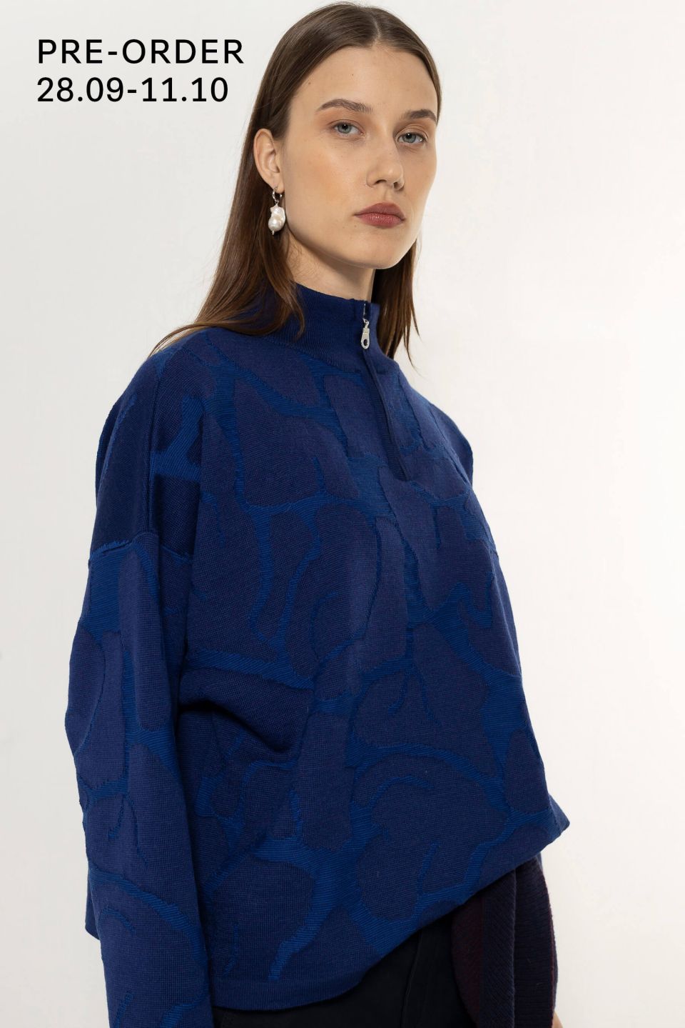Aura merino sweater dark blue