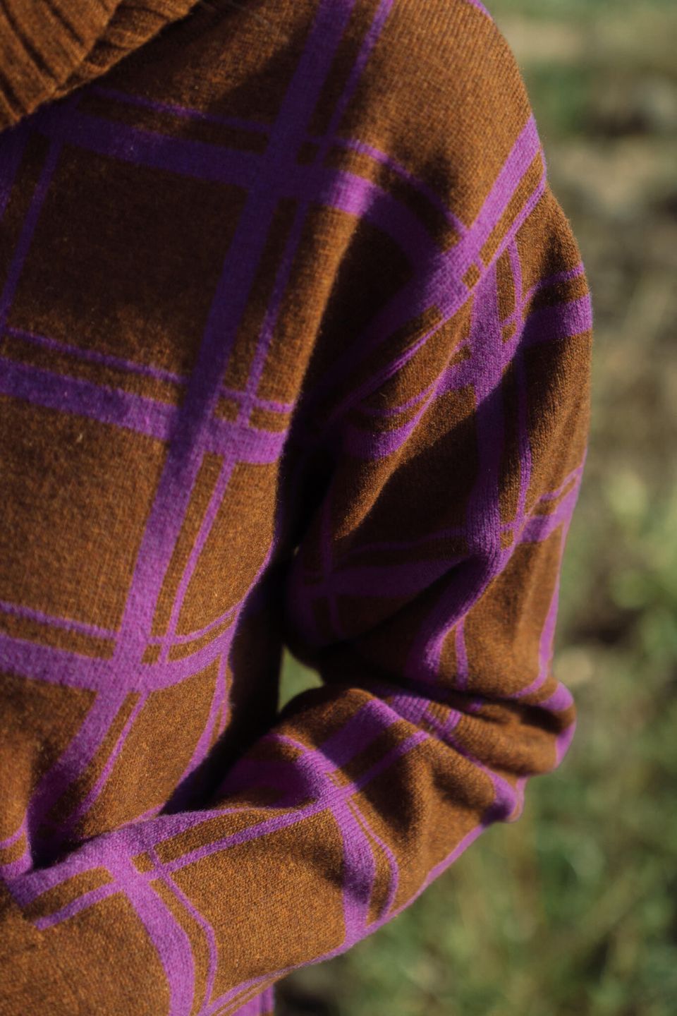 Sato merino turtleneck sweater brown