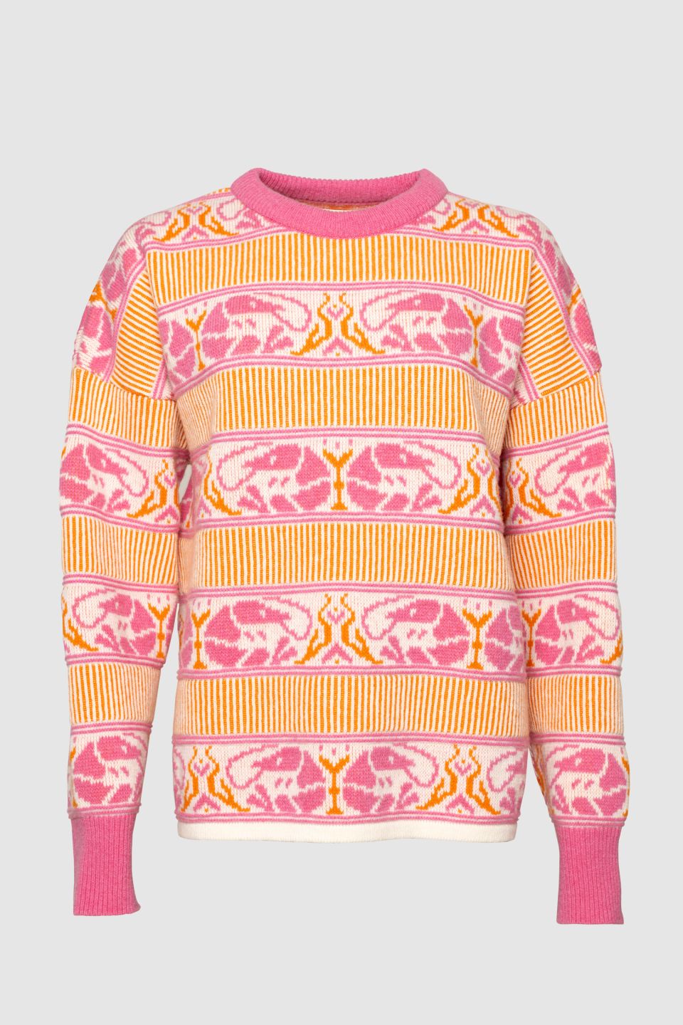 Shrimp merino sweater pink
