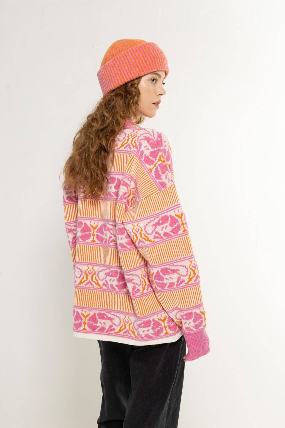 Shrimp merino sweater pink