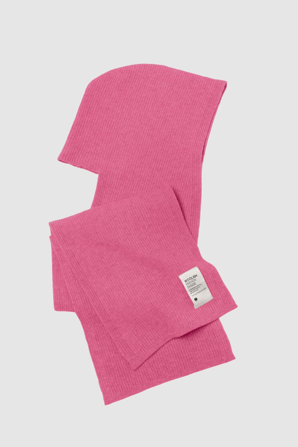 Trude merino hood scarf pink