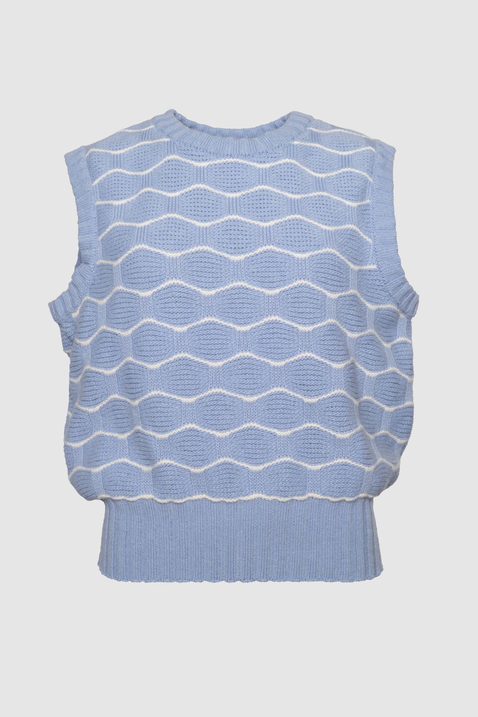Nami merino vest light blue