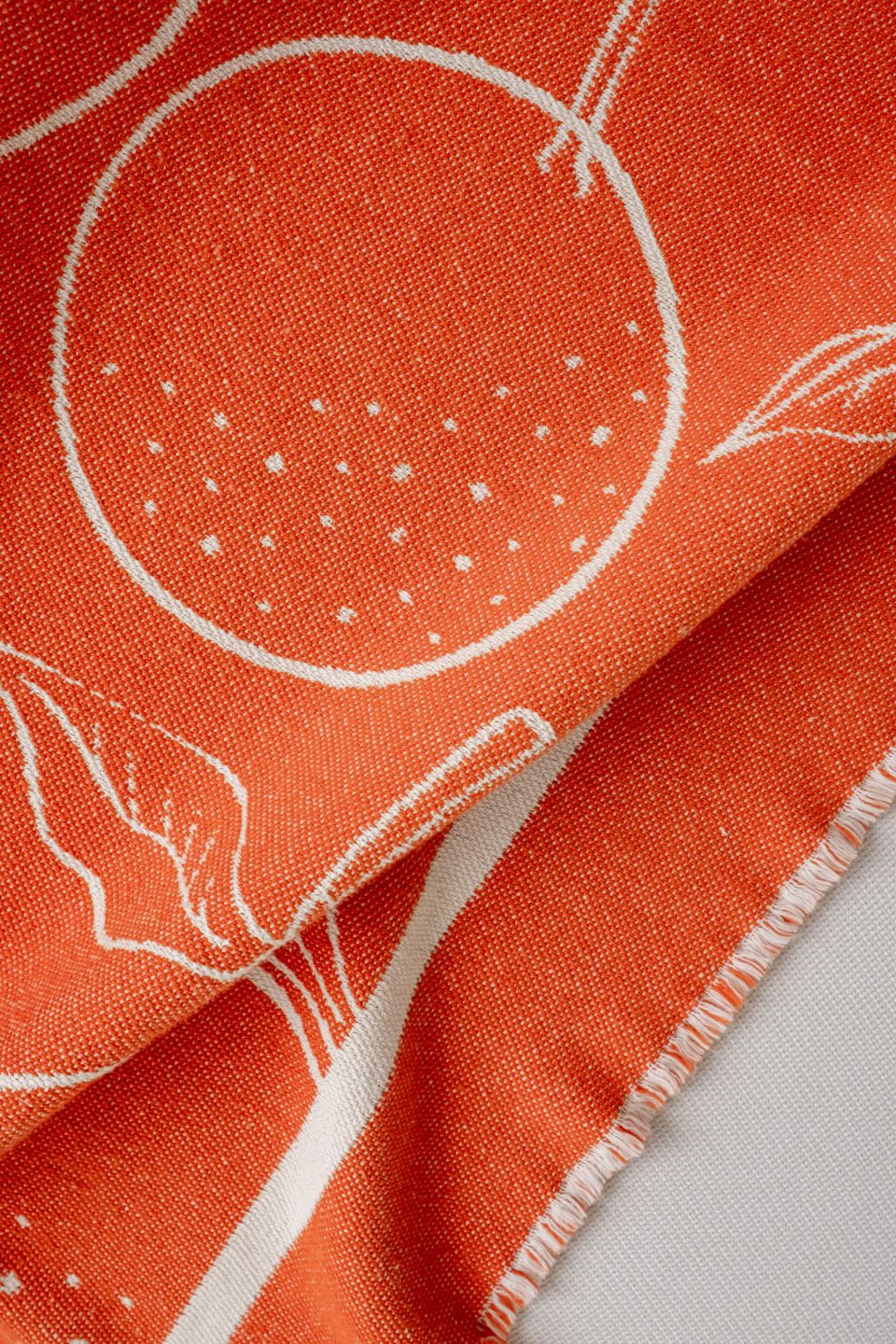 Yuna cotton throw orange