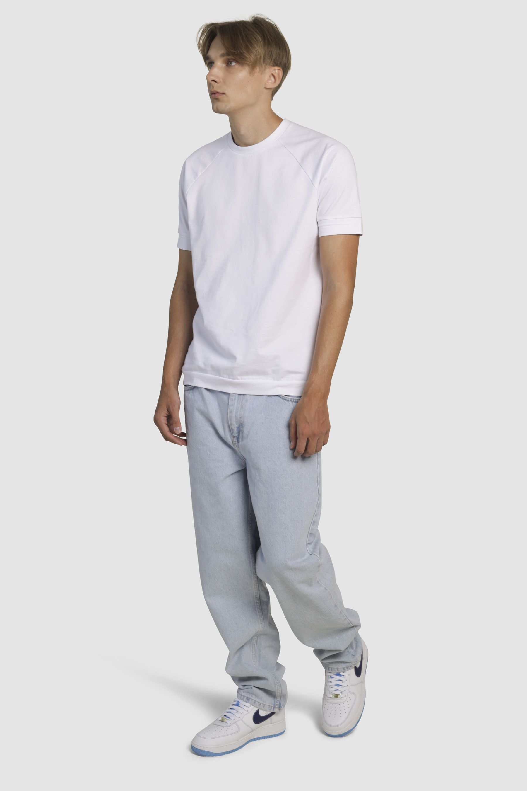 Raglan t-shirt white | Woolish