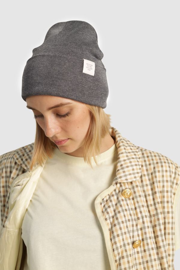Iki merino wool hat dark grey | Woolish