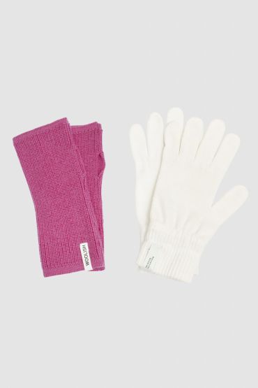 Gift Combo wrist warmers pink+gloves
