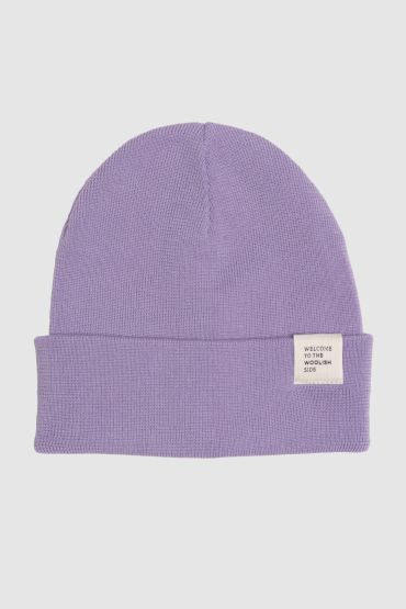 Iki merino beanie violet