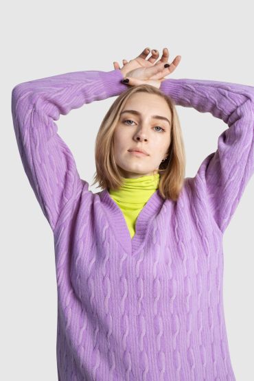 Alba merino sweater purple
