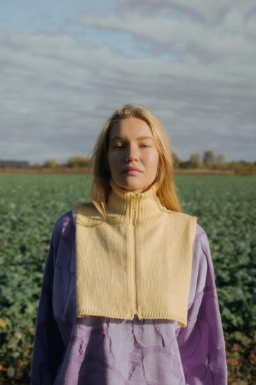 Ami meriino full-zip bib yellow
