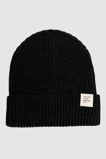 Hiro merino hat black