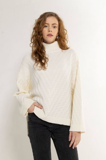 Taika merino sweater white