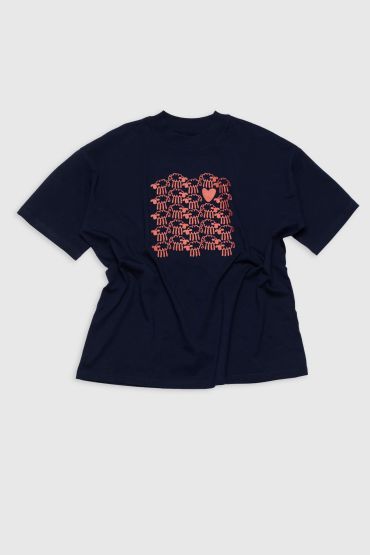 Friendsheep organic cotton t-shirt blue Woolish